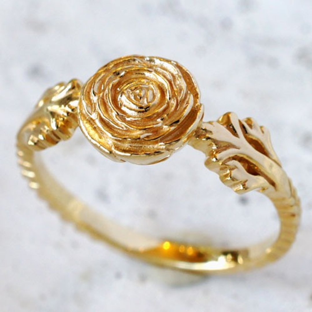 Ranunculus ring (K10YG) - 戒指 - 其他金属 金色
