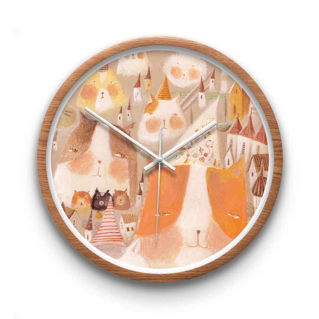 AppleWork iWatch 创意挂钟：南君 PSIC-052 - 时钟/闹钟 - 塑料 橘色