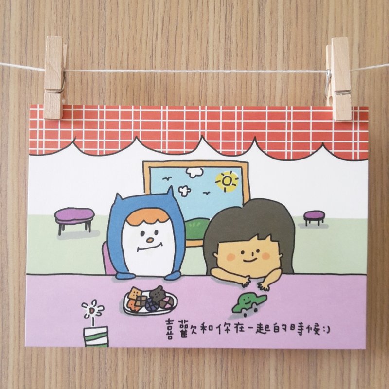 明信片-喜欢卡:) - 卡片/明信片 - 纸 