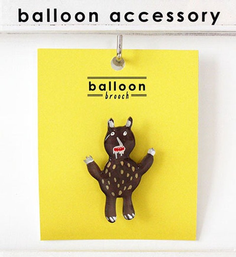 熊先生 胸针 别针 - 胸针 - 压克力 咖啡色