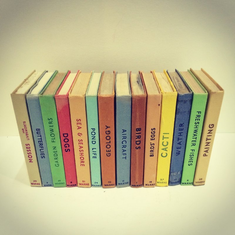 英国印刷 1950~1970年代 可爱旧口袋图鉴，有部分黑白彩色图片 - 刊物/书籍 - 纸 橘色