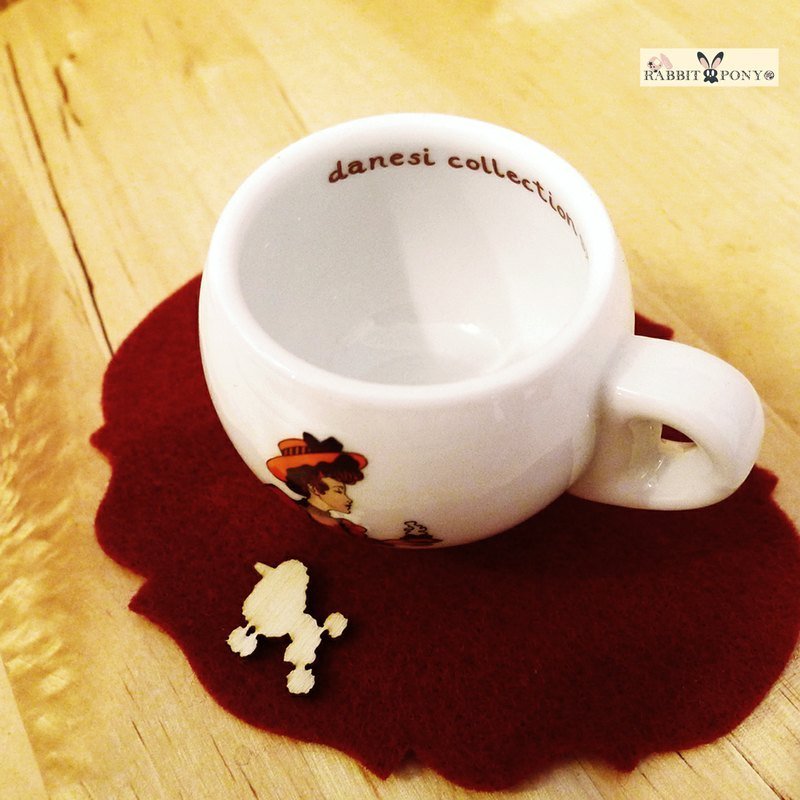 狗狗猫猫~小可爱杯垫 - 杯垫 - 木头 粉红色