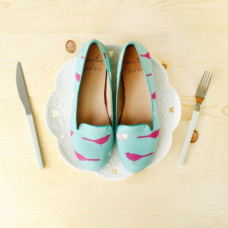 ----------Shoes Party----------小鸟同乐会内增高欧贝拉 /手工订制/日本布料 - 女款休闲鞋 - 其他材质 