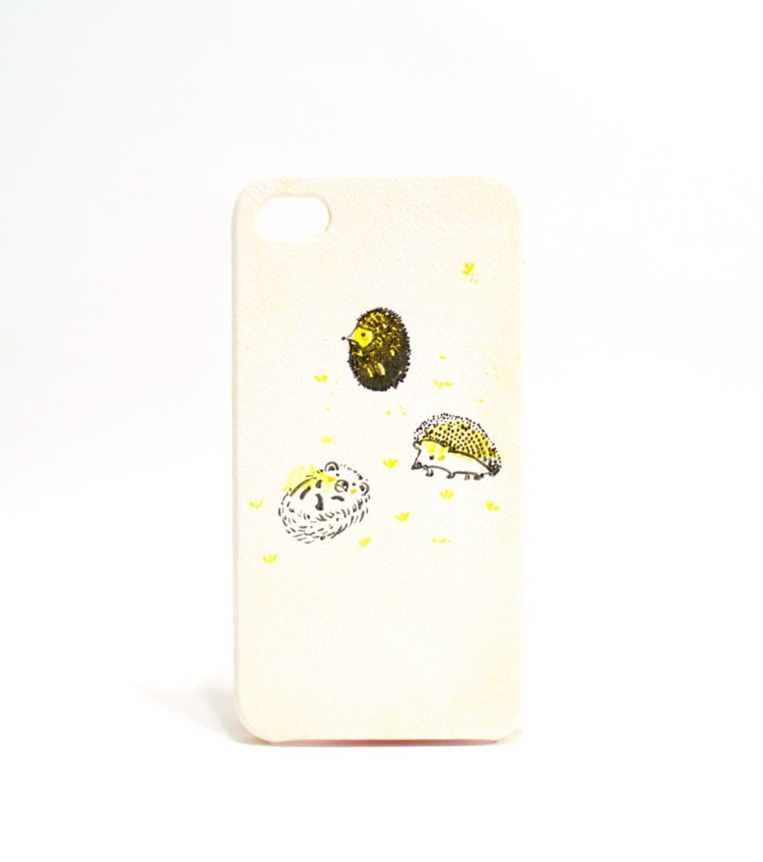 【阳光刺猬】Apple iphone4/4S/5/5S 纯手绘手机殻 可定制化 - 手机壳/手机套 - 塑料 白色