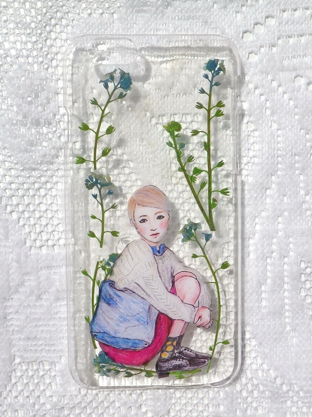 Anny's workshop手作押花手机保护壳，妃炫少女系列手机保护壳 - 手机壳/手机套 - 纸 