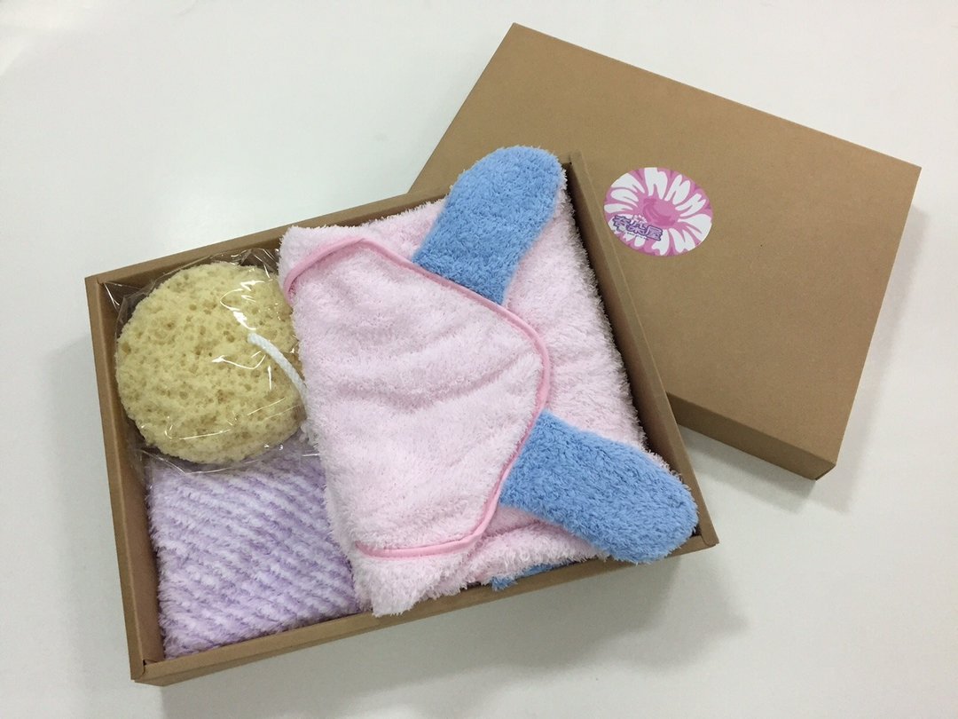 Pretty Baby Baby *奇朵屋*** 台湾制造 限量款 兔耳可爱造型抗菌超纤浴包巾礼盒组 - 毛巾浴巾 - 其他材质 白色