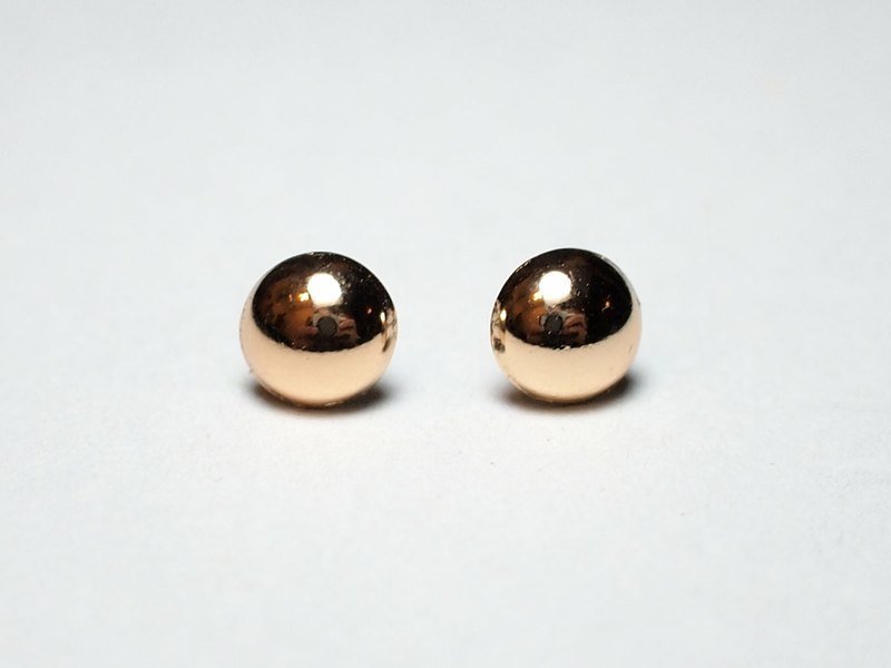 Circle dot 小金球 不锈钢耳针 耳环 耳夹 0011 - 耳环/耳夹 - 其他金属 金色