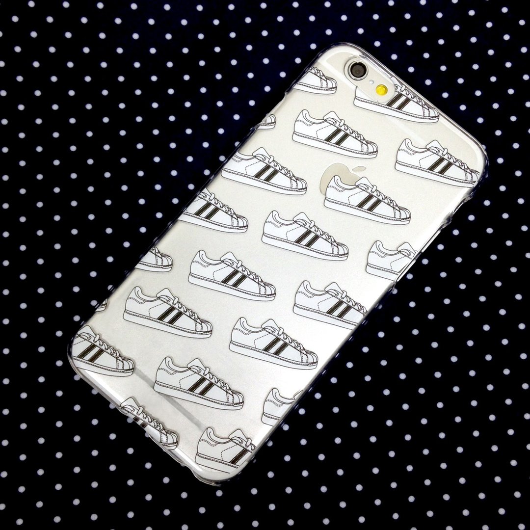 香港原创设计 潮着白鞋图案 iPhone X,  iPhone 8,  iPhone 8 Plus, iPhone 7, iPhone 7 Plus, iphone 6/6S , iphone 6/6S PLUS, Samsung Galaxy Note 7 透明手机壳 - 手机壳/手机套 - 塑料 透明