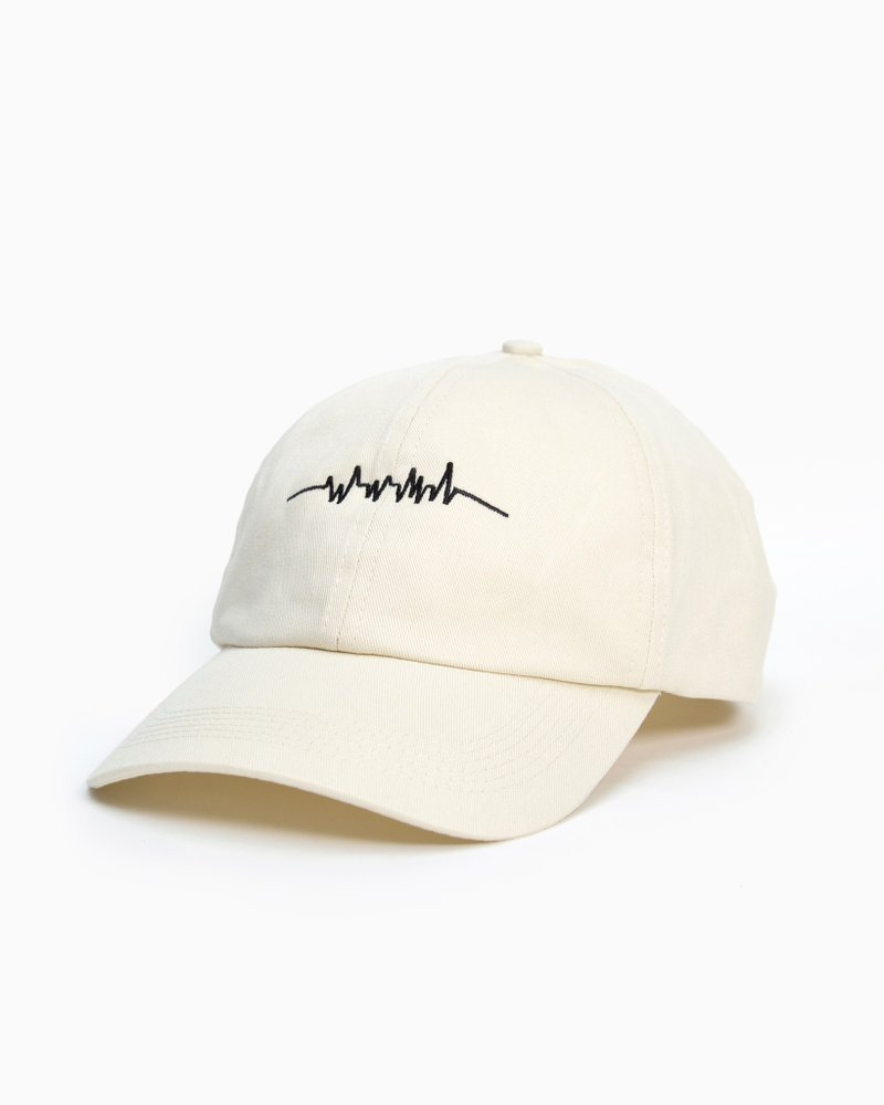 煽动者 X Recovery 心电图 剌绣帽 - 帽子 - 棉．麻 白色