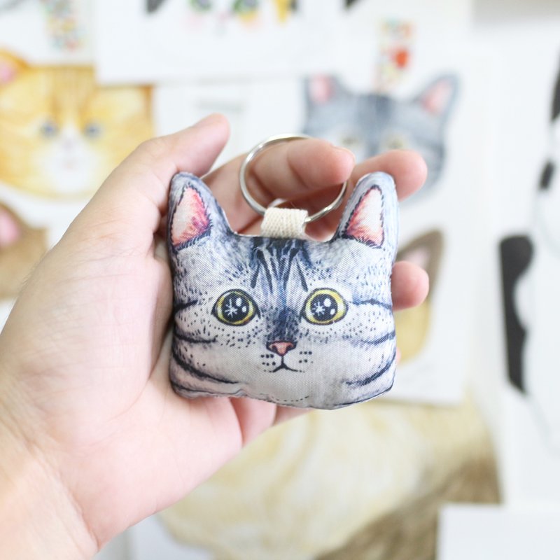 可爱钥匙串娃娃 - 钥匙链/钥匙包 - 其他材质 灰色