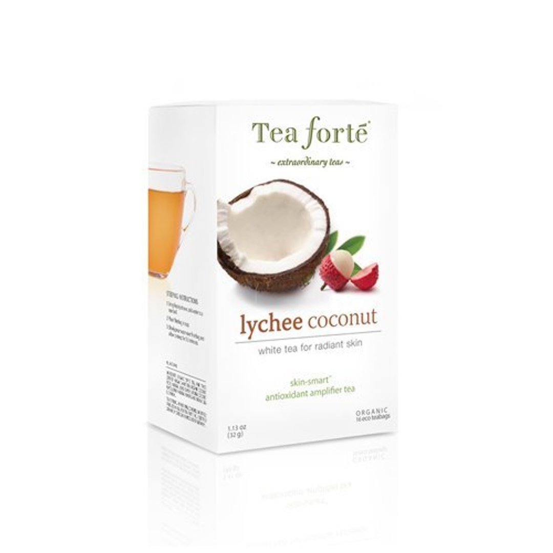 Tea Forte <16入轻肌养颜系列>荔枝椰子茶 SKIN-SMART™ - Lychee Coconut - 茶 - 植物．花 白色