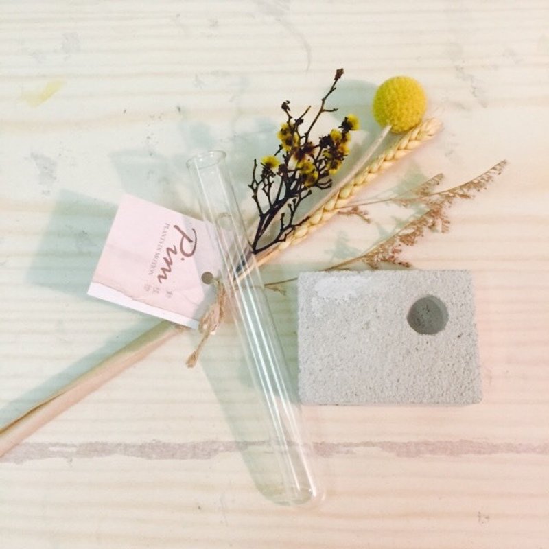 花器/水泥花器长底/干燥花束 - 摆饰 - 水泥 灰色