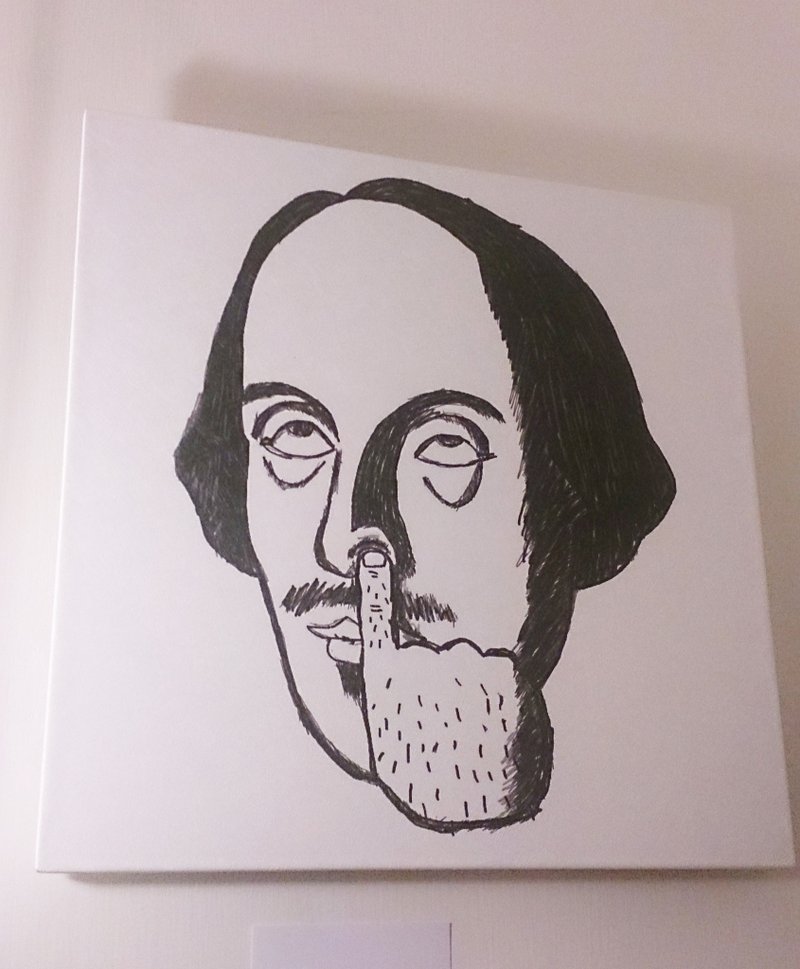 【莎士比亚毫不在乎】轻版无框画 - 海报/装饰画/版画 - 纸 白色