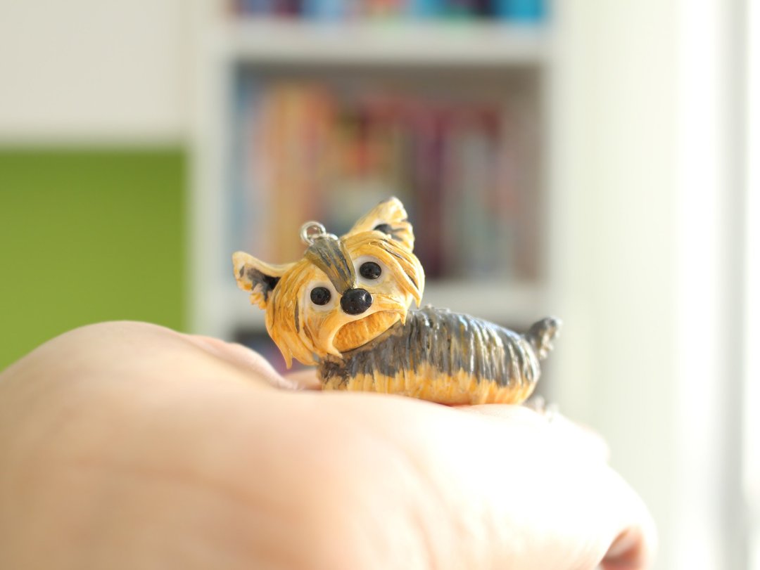 PearlCatCat // 约克夏项链 - 小狗项链 - 定制化动物饰品 - 项链 - 其他材质 