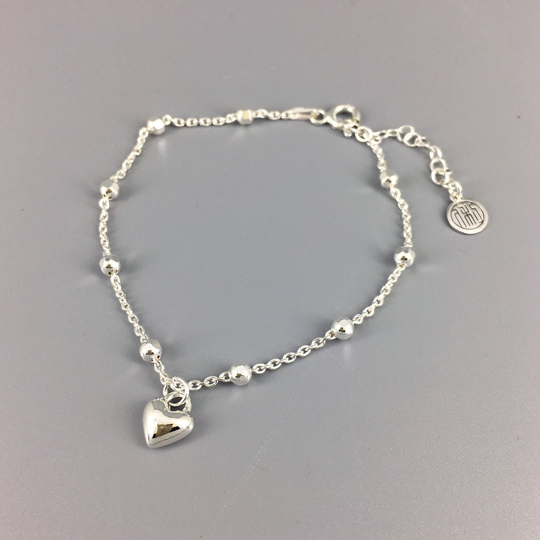 s925纯银手链 -小桃心 Little Heart - 手链/手环 - 纯银 银色