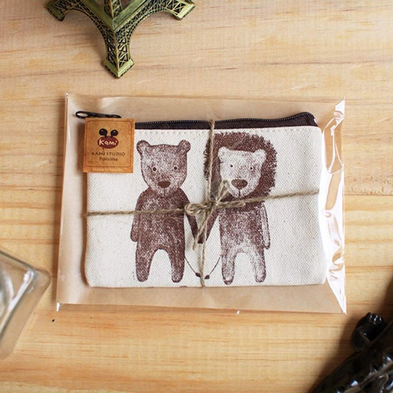 零钱包 ∣ 狮子棉布拉链袋 - 零钱包 - 棉．麻 多色