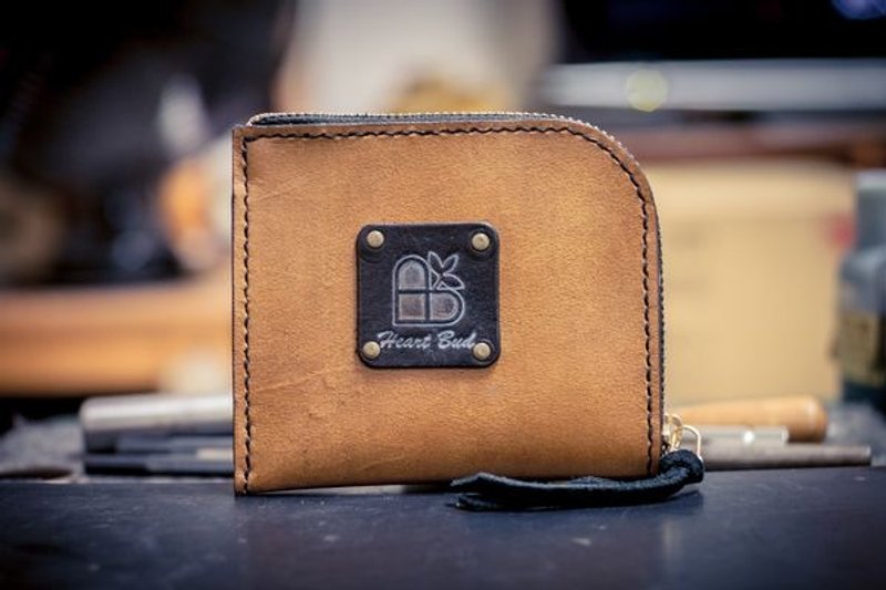 皮件 手工皮革 懒人皮夹 黄棕色 - 皮夹/钱包 - 真皮 