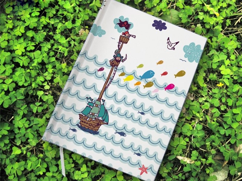 洛可可草莓 WELKIN手创 手工书/笔记本/手帐/日记本_海盗船 - 笔记本/手帐 - 纸 蓝色