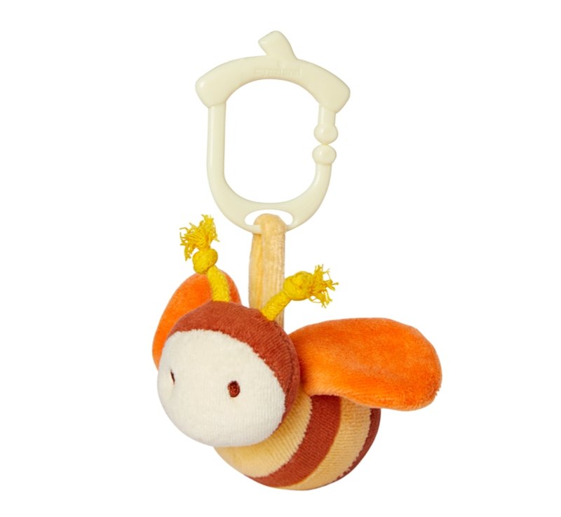 美国MyNatural Clip n Go吊挂随行玩偶-Bumble Bee蜜蜂 - 玩具/玩偶 - 棉．麻 黄色