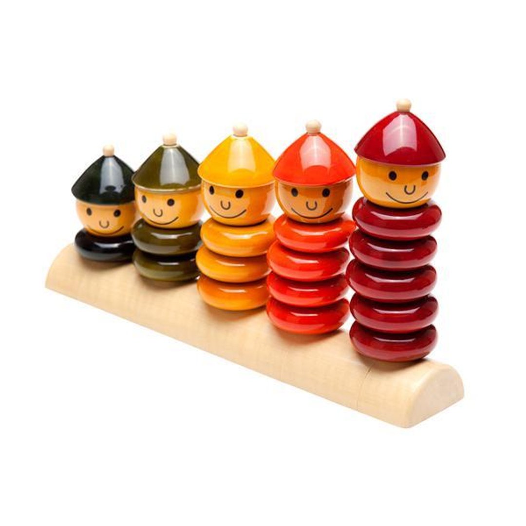 印度Maya有机木制玩具益智五塔 - 玩具/玩偶 - 木头 咖啡色