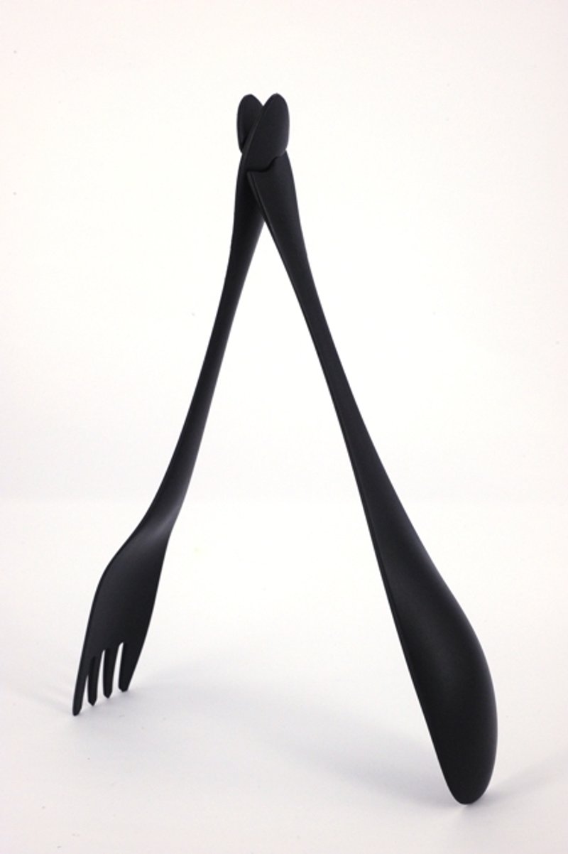 "TONG²" 三合一时尚料理夹《深黑》 - 厨房用具 - 塑料 黑色