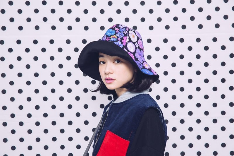 A MERRY HEART♥花的姿态钟型帽 - 帽子 - 其他材质 紫色