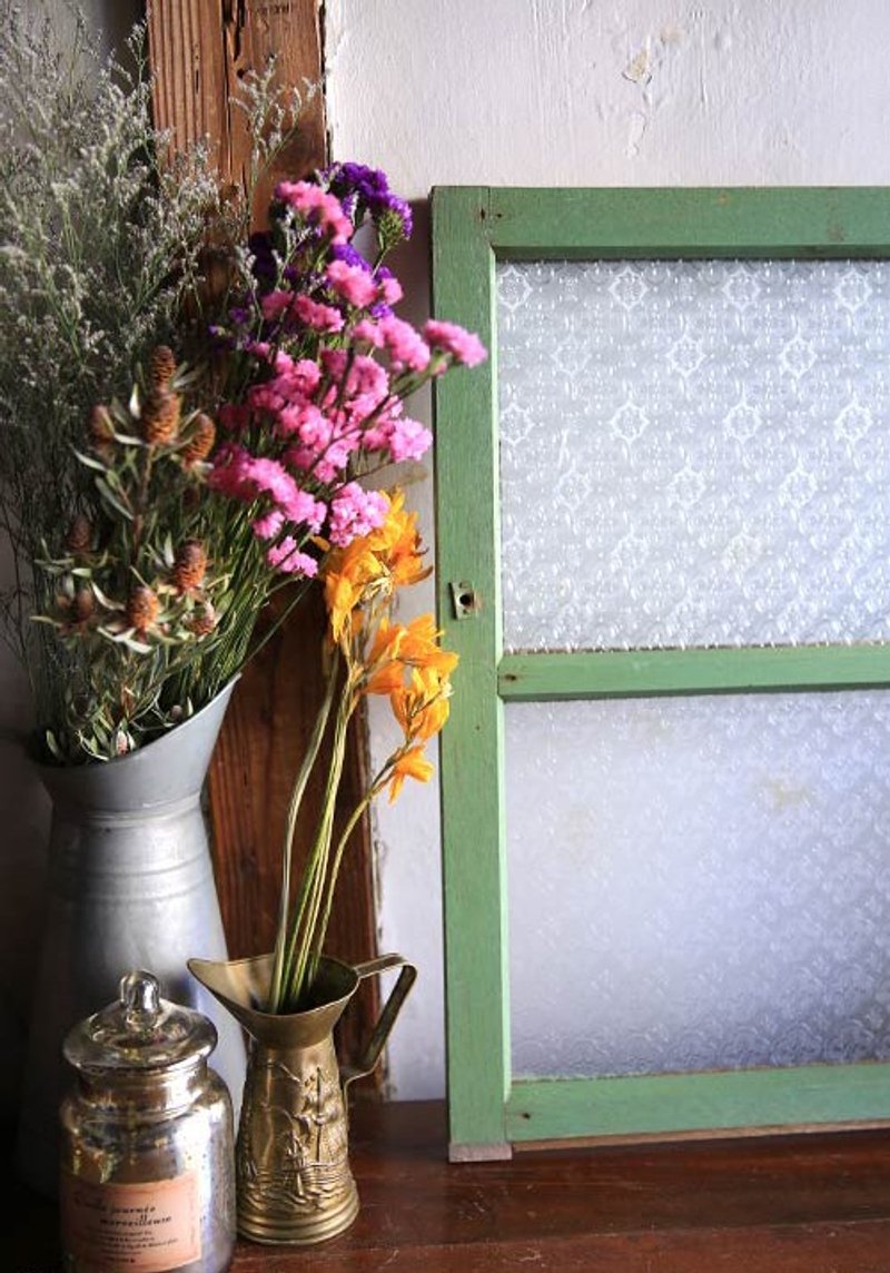 古董老窗户No.5/复古窗户 - 摆饰 - 木头 绿色