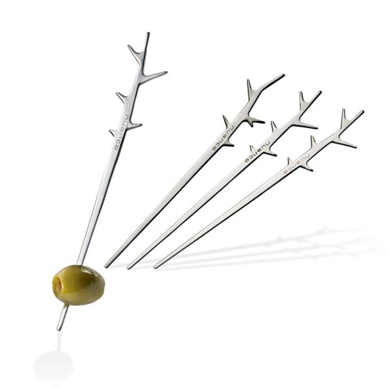 水果叉-4pcs - 餐刀/叉/匙组合 - 其他金属 灰色