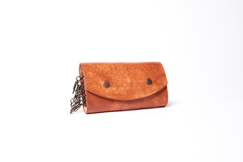 Shika 夕卡革物 -  手制钥匙包 - 金茶 - 钥匙链/钥匙包 - 真皮 金色