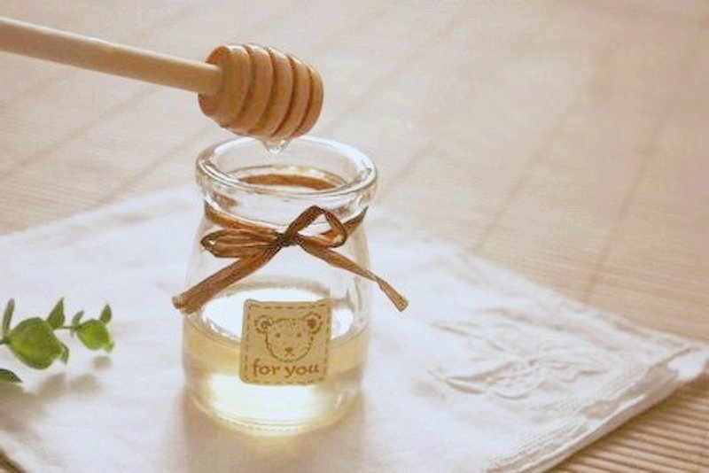 ✄ 生活道具 ｜天然原木小熊维尼的蜂蜜棒&猫咪奶油刀 夏日午茶组 搅拌棒 礼物 - 餐刀/叉/匙组合 - 木头 卡其色