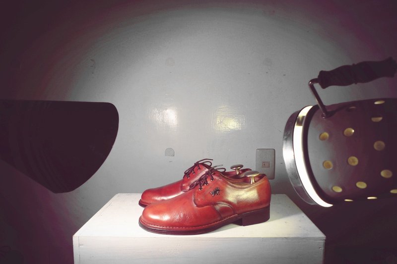 ~后菜园~古着 焦糖色素面德比鞋(尺码女款39-40号可穿) - 女款牛津鞋/乐福鞋 - 真皮 咖啡色