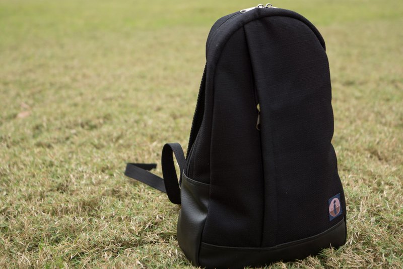 饭团包-M版 双背带后背包(纯手工) 商标已有注册 (修改版) - 后背包/双肩包 - 其他材质 黑色