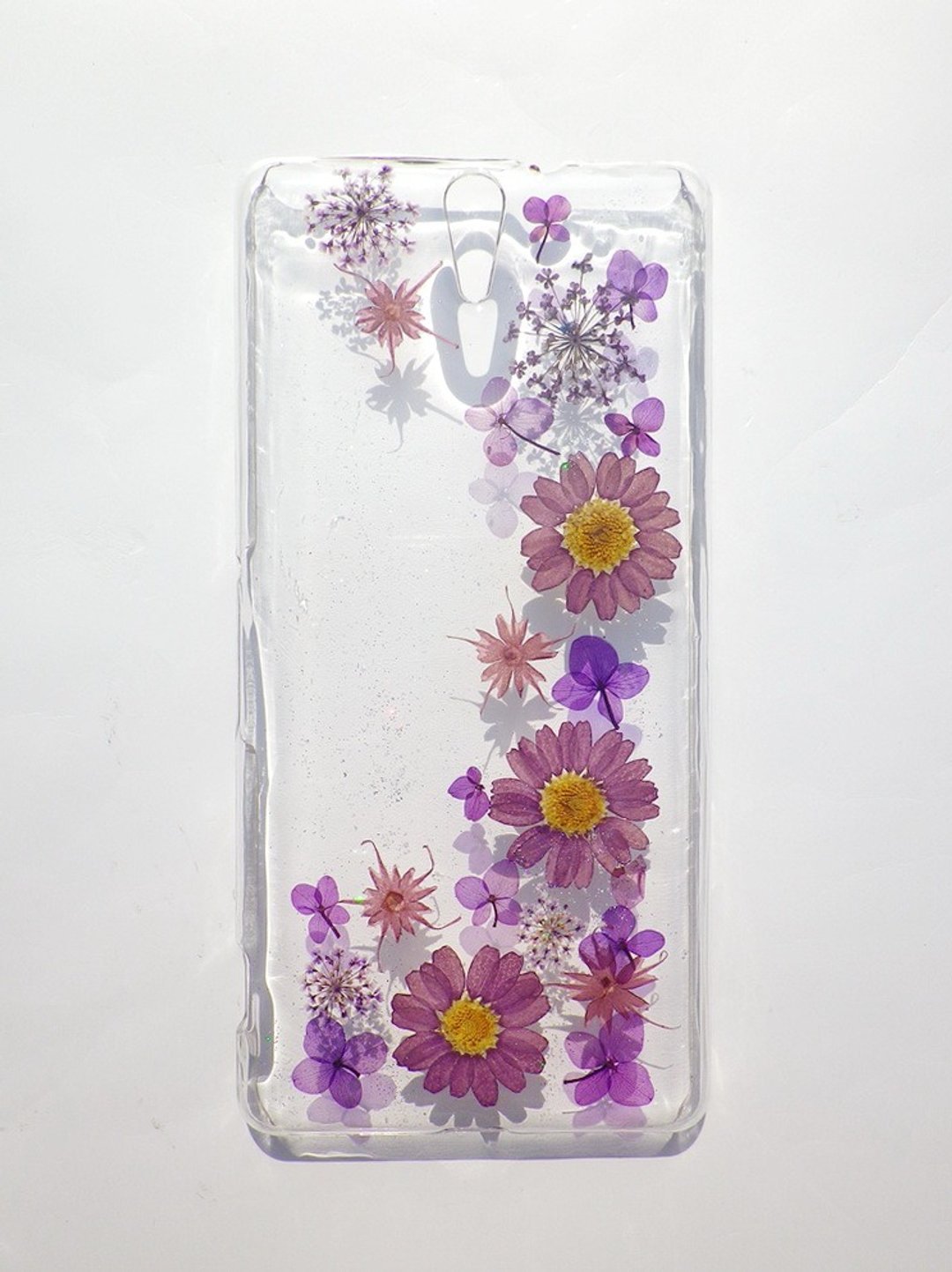 Anny's workshop手作押花手机保护壳，适用于SONY Xperia C5 Ultra，紫色浪漫 - 手机壳/手机套 - 纸 紫色