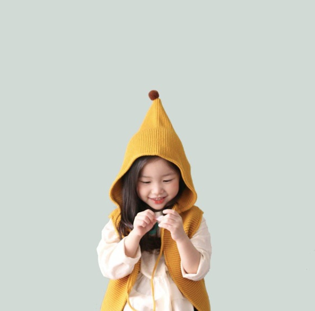 【韩国制】弥之星MiniDressing- 小精灵连帽斗篷背心 - 其他 - 棉 多色