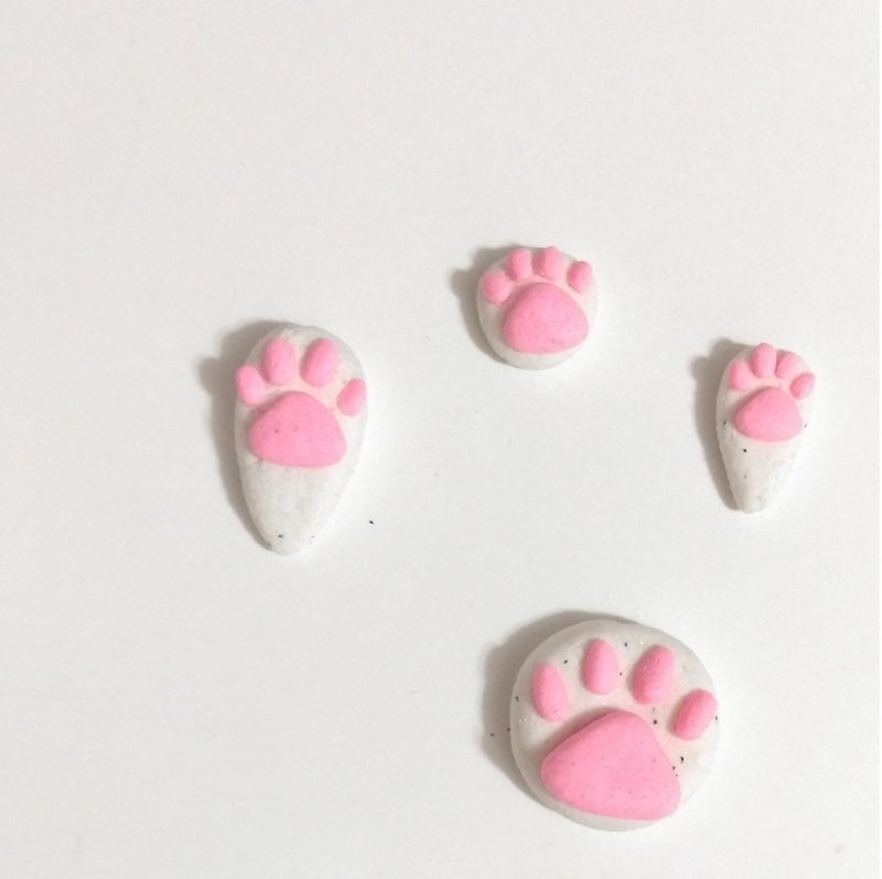 the Cage_石头猫肉球治愈系列(订造页面) - 耳环/耳夹 - 粘土 多色