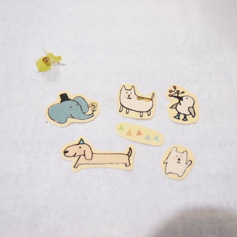 小狗的派对-透明防水贴纸 - 贴纸 - 防水材质 多色