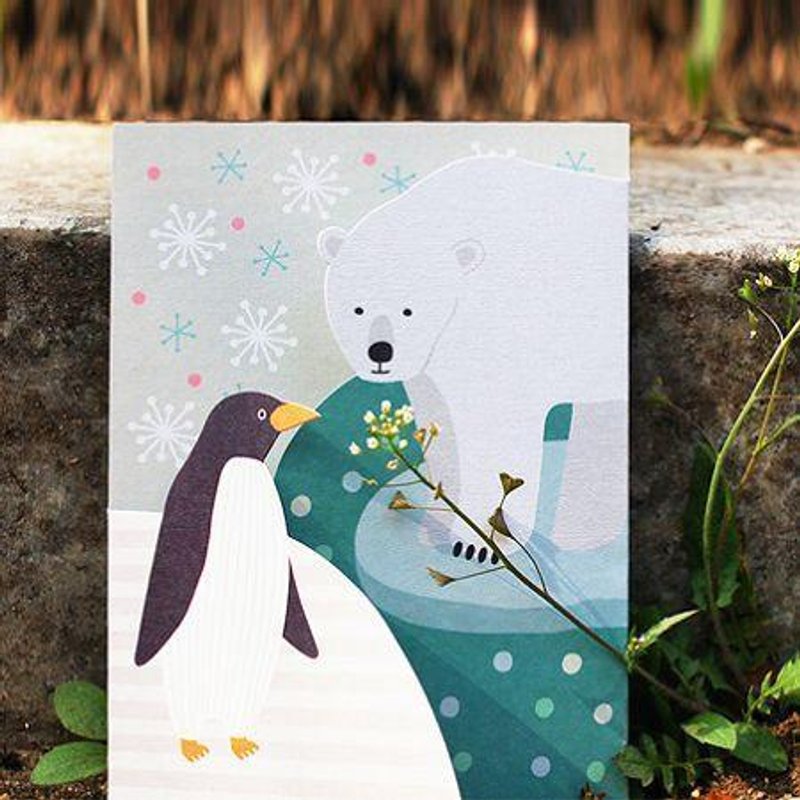 Dessin x Jamstudio-ZOO动物园派对感谢卡-04北极城,JSD78094 - 卡片/明信片 - 纸 白色