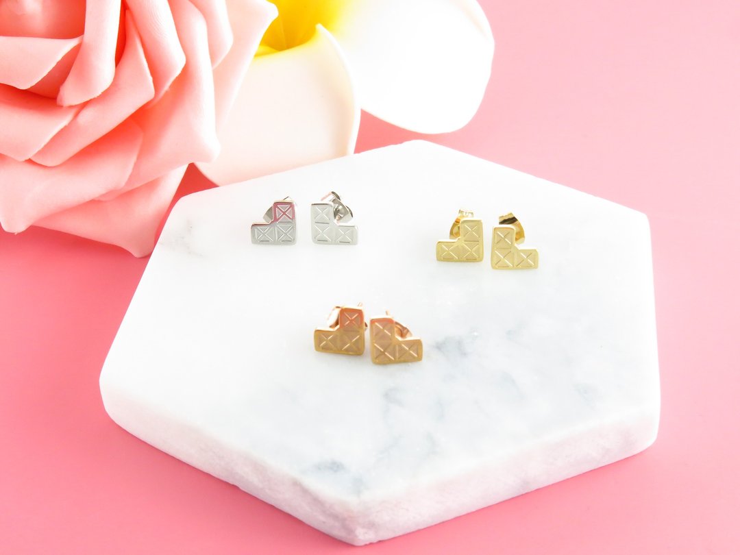 特价    Twinkle Heart 精钢耳环 银色/金色/玫瑰金色 M24E - 耳环/耳夹 - 其他金属 多色