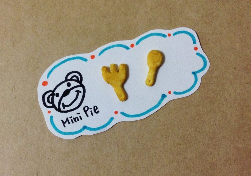 小叉子与小汤匙耳环组(可改耳夹式)  ((满600随机送神秘小礼物)) - 耳环/耳夹 - 粘土 多色