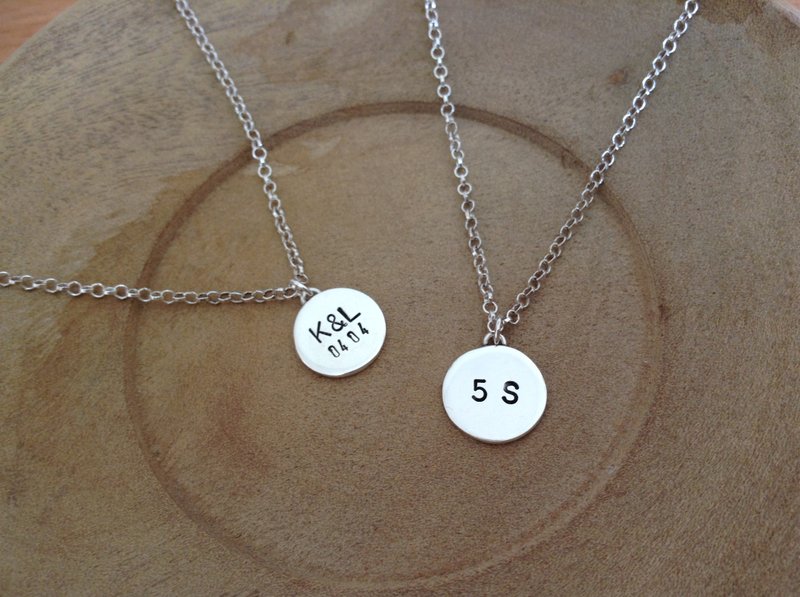 s925纯银项链-定制化造型平面坠饰 Silver piece Pendants - 项链 - 纯银 银色