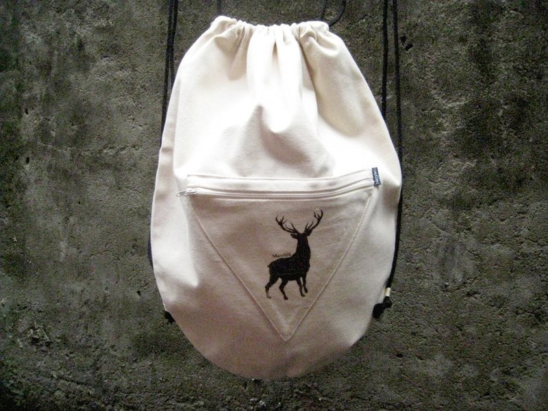 MaryWil小雨滴束口包-文青小鹿 - 其他 - 其他材质 白色