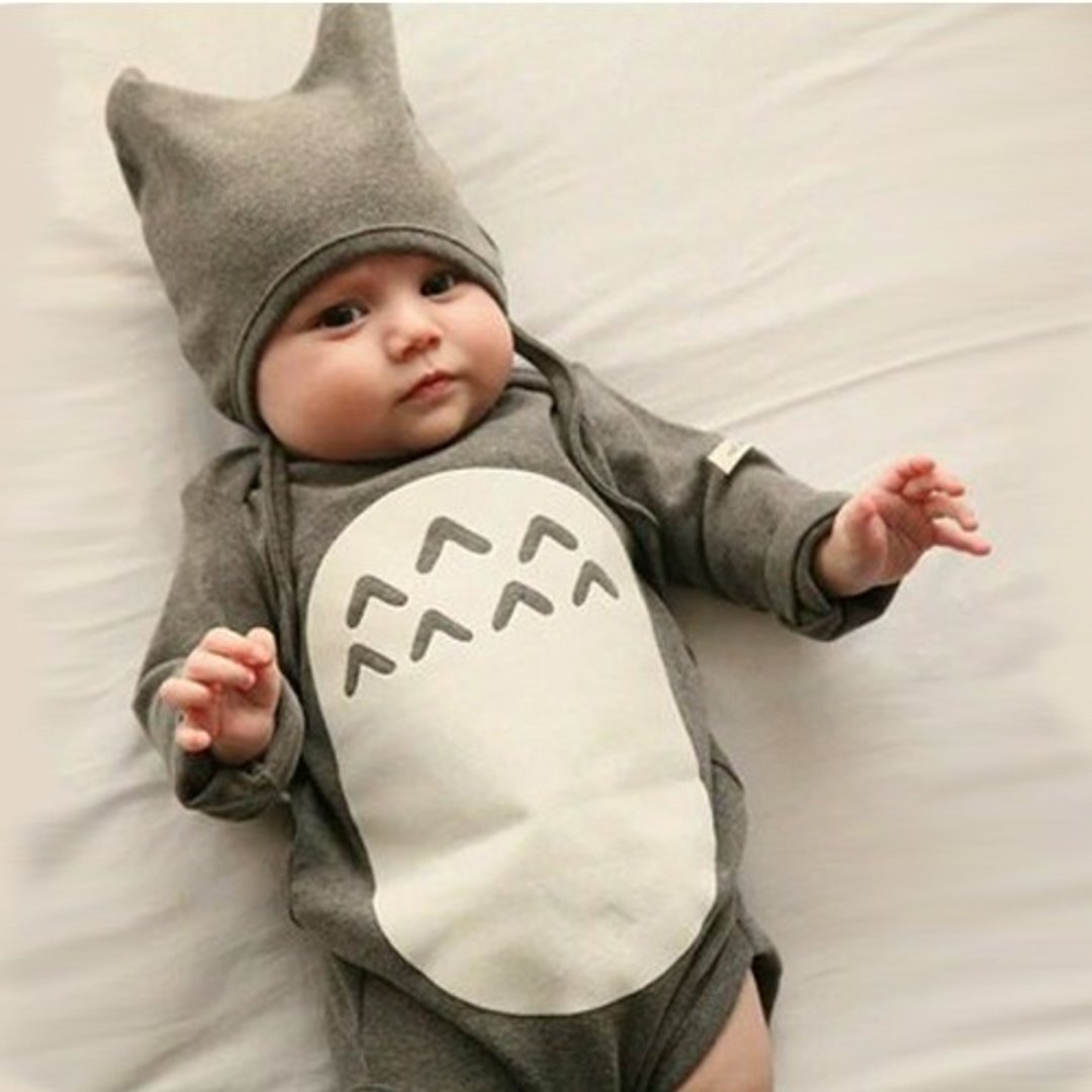 【韩国制】弥之星MiniDressing- Totoro 纯棉幼儿包屁衣/长袖款(含耳朵帽) - 其他 - 棉 多色