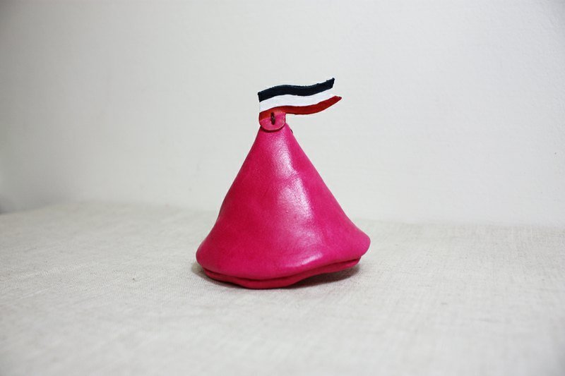 我的小土丘-零钱包-法国国旗款 - 零钱包 - 真皮 粉红色