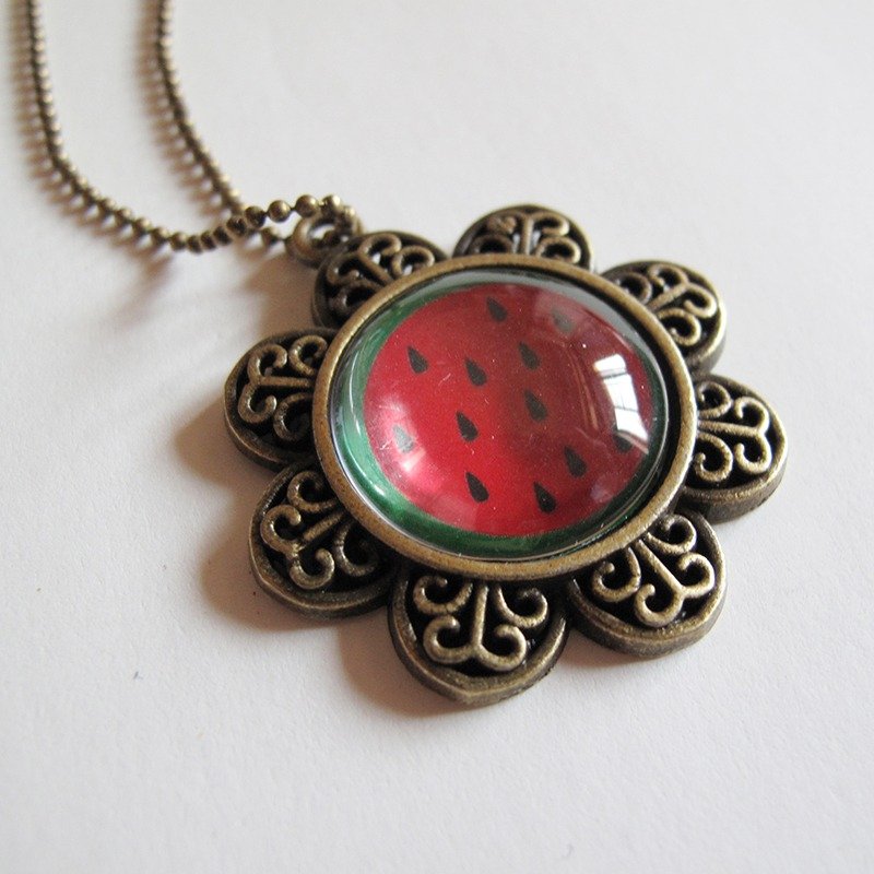 西瓜项链 - 项链 - 其他金属 红色
