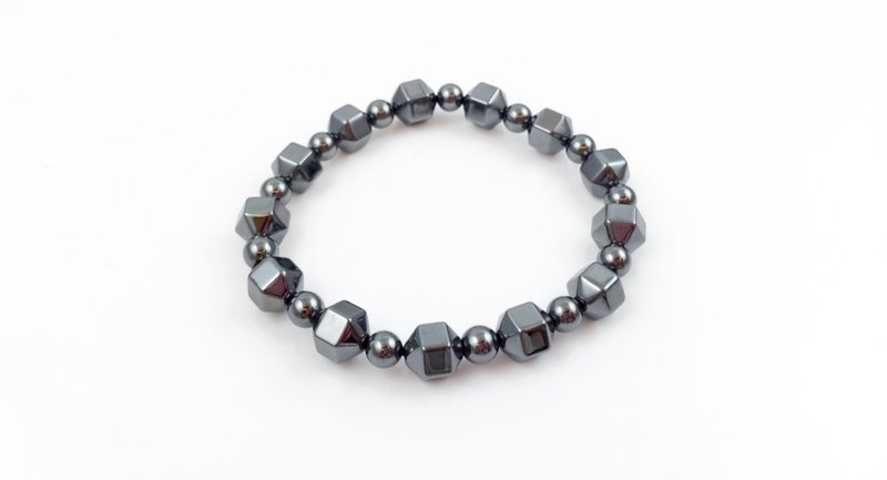 “黑色摇滚圣诞组合”-黑胆石 - 手链/手环 - 其他材质 黑色