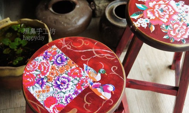 请坐~客家花布椅 - 摆饰 - 木头 