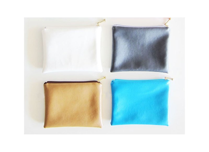 圣诞交换礼物 拉链包 零钱包 简约 人造皮革 仿皮革 - 零钱包 - 真皮 白色