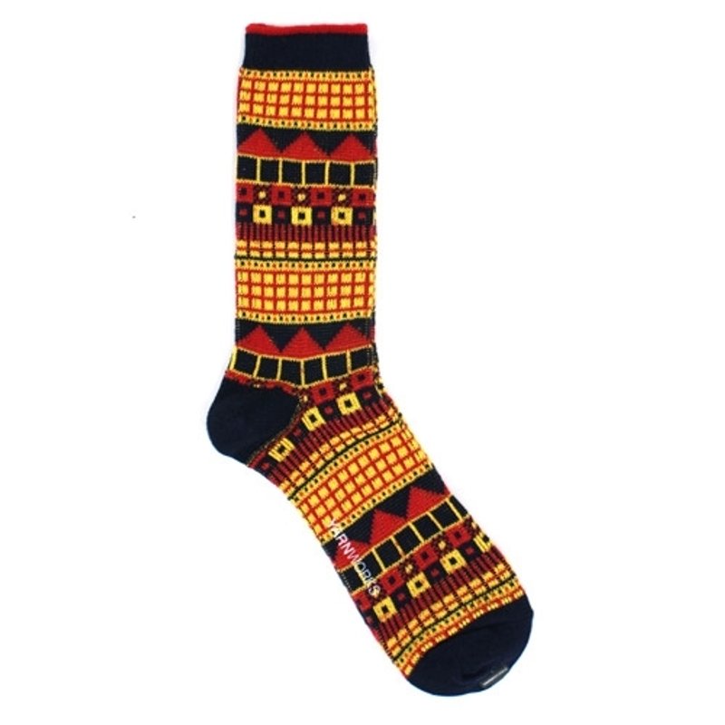 女孩寓所 :: 韩国袜子品牌YARN-WORKS– 几何民族风 - 袜子 - 其他材质 橘色