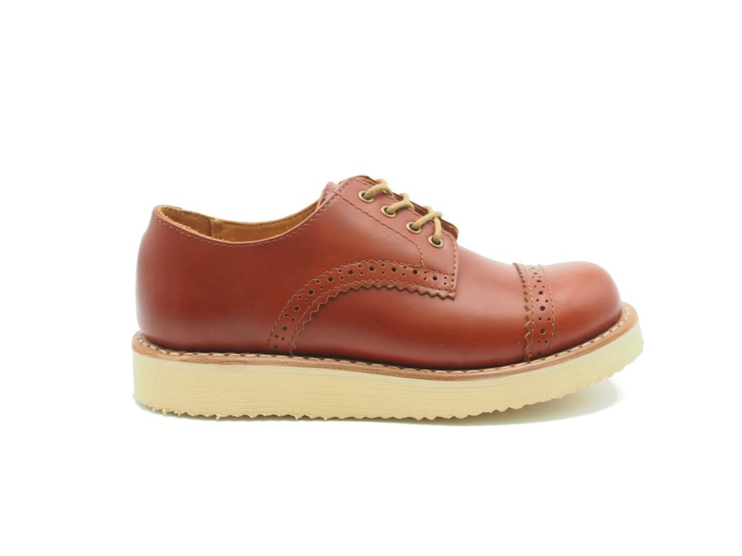 【Work Lady】 ABBEY 英式德比鞋 BROGUES NOT OXFORDS 红棕色款 - 女款休闲鞋 - 真皮 