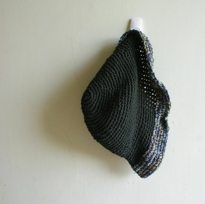 深灰纱线渔夫帽 - 帽子 - 其他材质 黑色